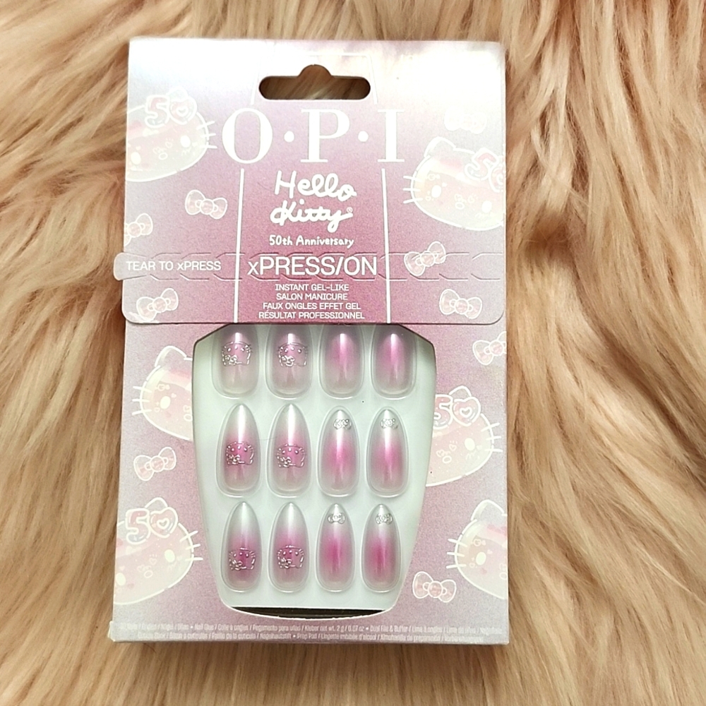 Brand New OPI HELLO KITTY 😺 XPRESS/ON False Nails-L